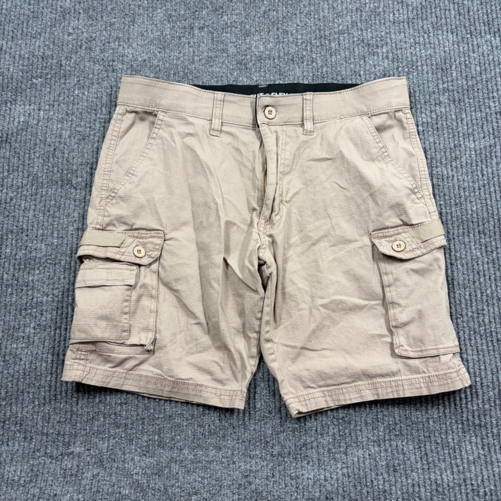 Monument Flex Tech Shorts Mens 30 Cargo Shorts Khaki Tan Stretch Casual Outdoor